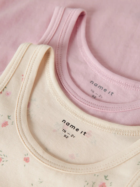 Tanktop Flowers 2-Teiliges Set Turtledove / Pale Lilac