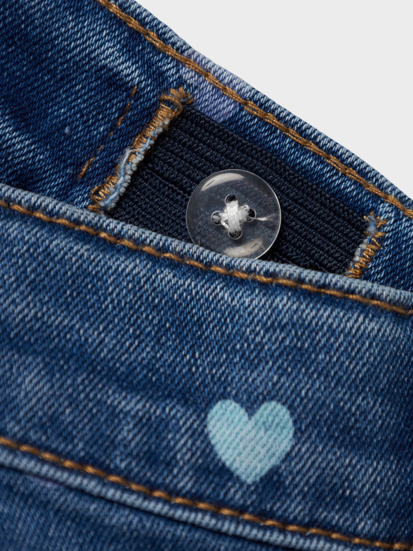 JEANS BELLA MOM DENIM HEARTS