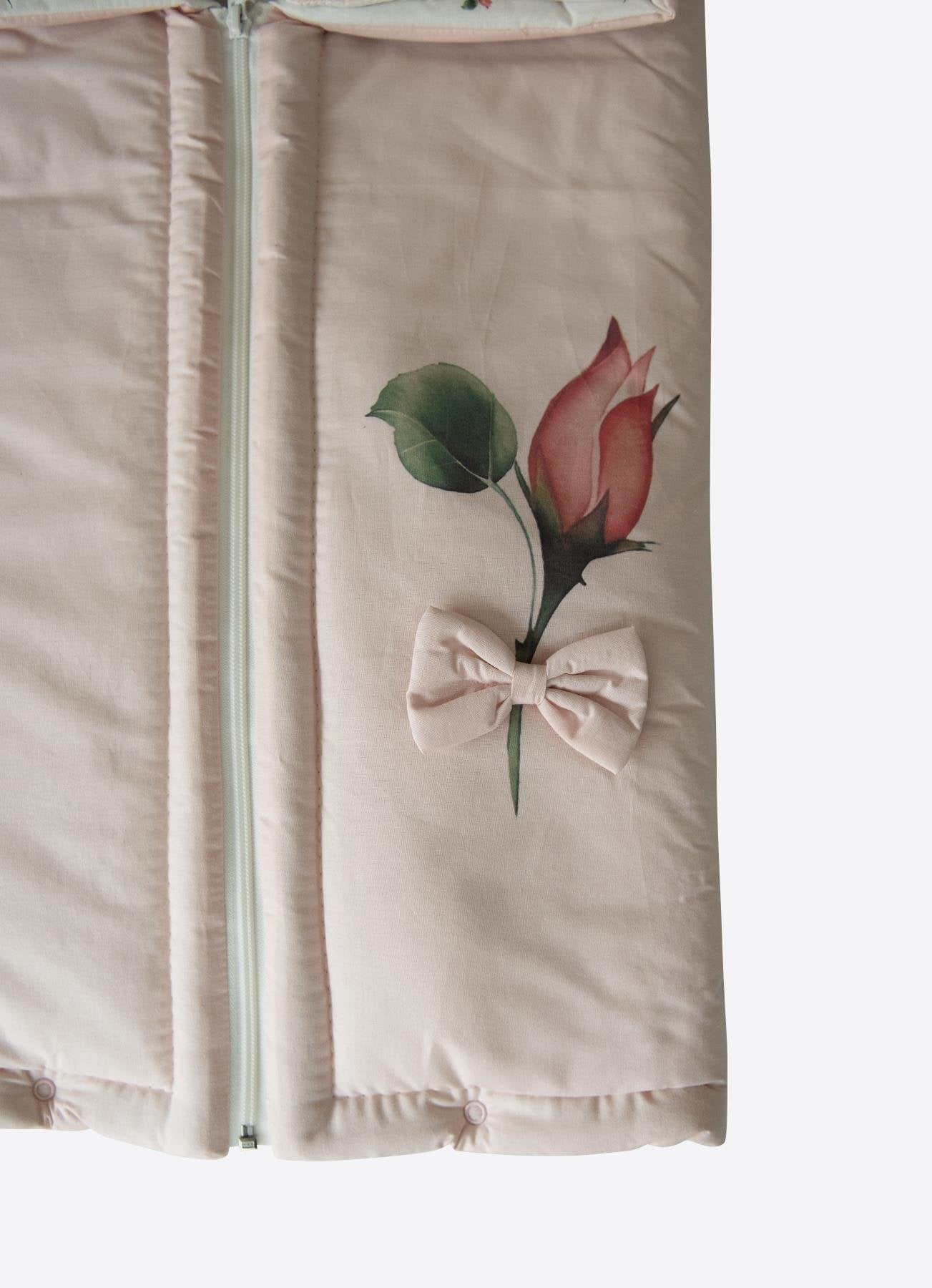 Organic Zen Decke mit Reißverschluss Rose 88x83 cm
