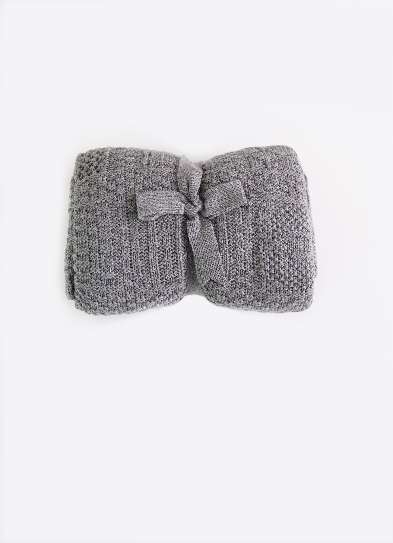 Organic Baumwolle Strickdecke Grau