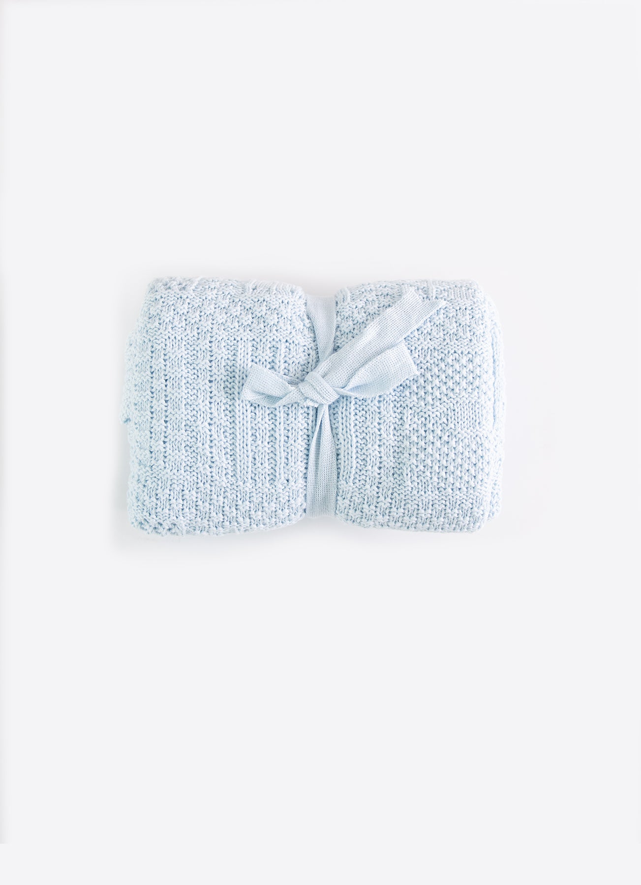 Organic Baumwolle Strickdecke Blau