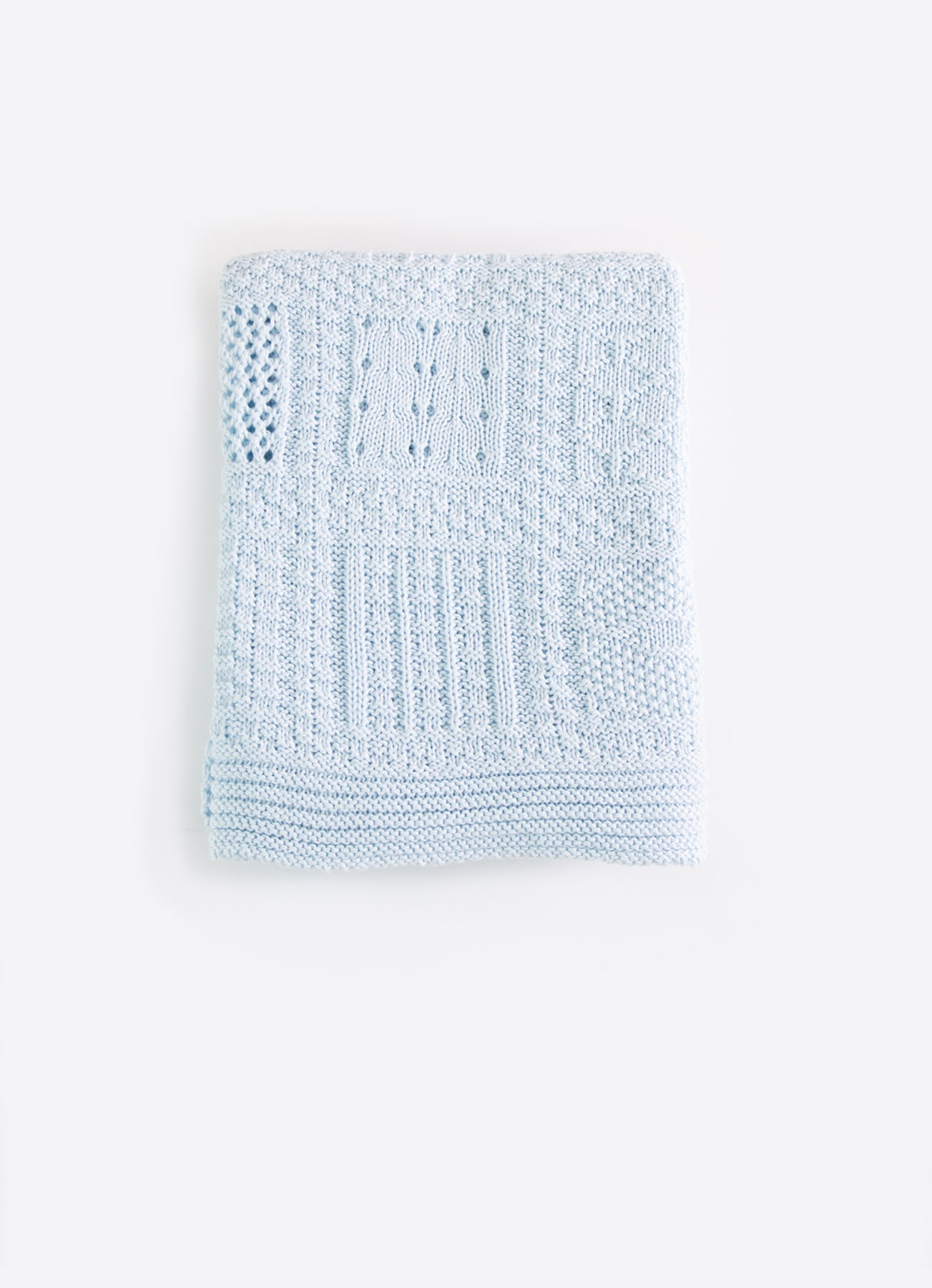 Organic Baumwolle Strickdecke Blau
