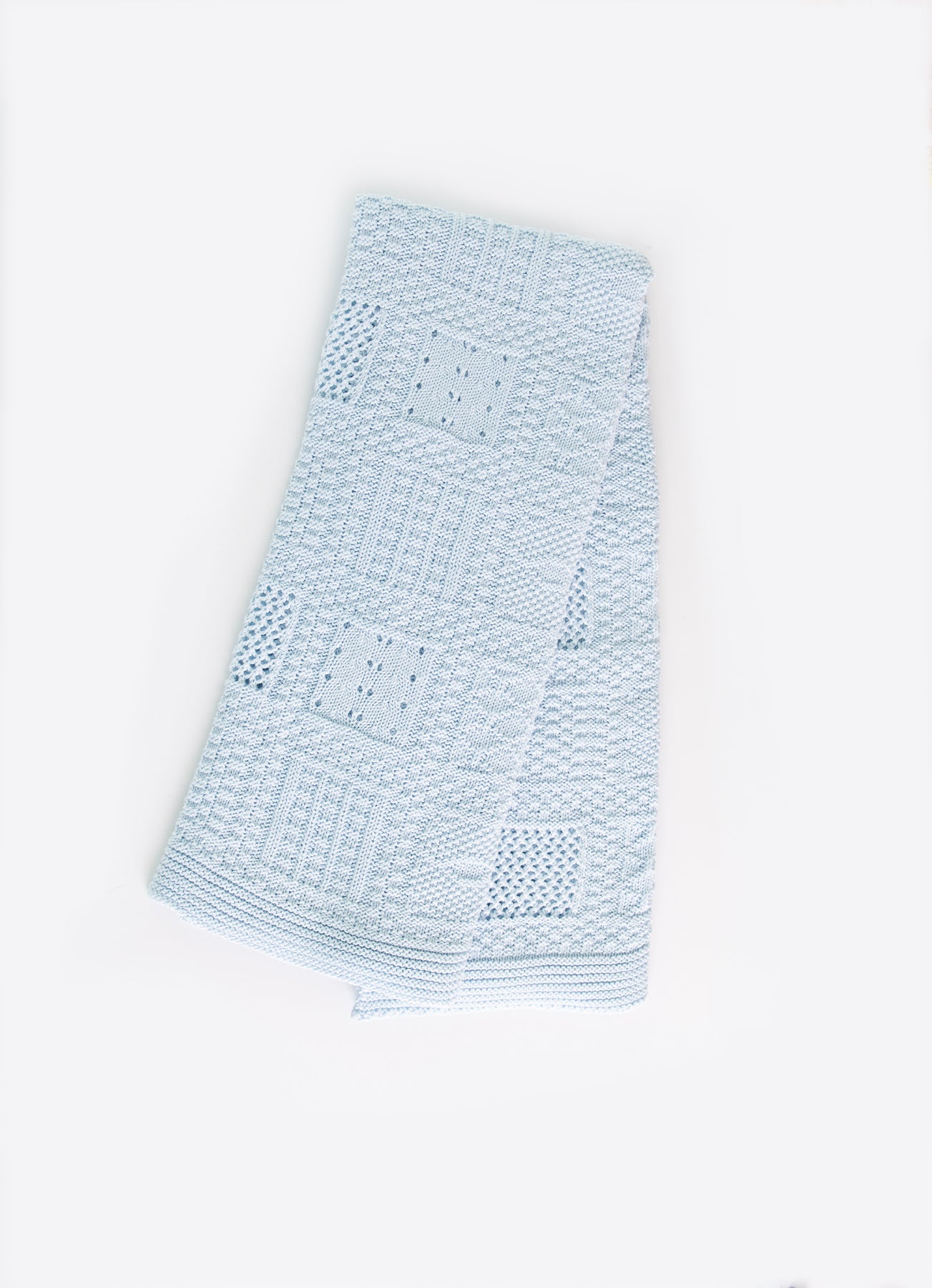 Organic Baumwolle Strickdecke Blau