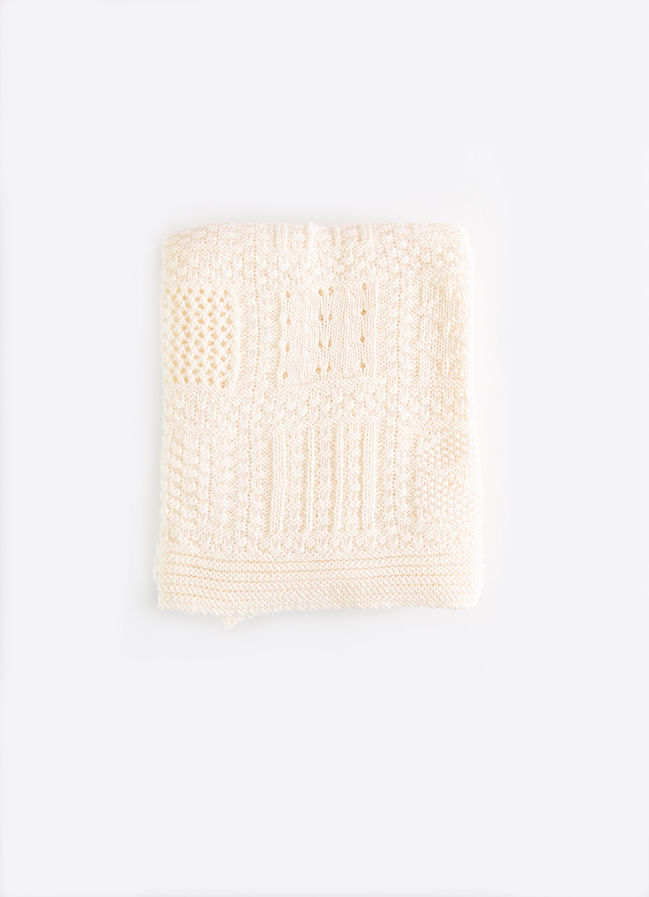 Organic Baumwolle Strickdecke Beige