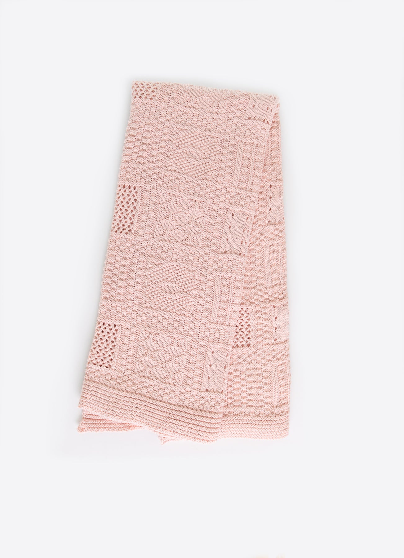 Organic Baumwolle Strickdecke Panel Rosa