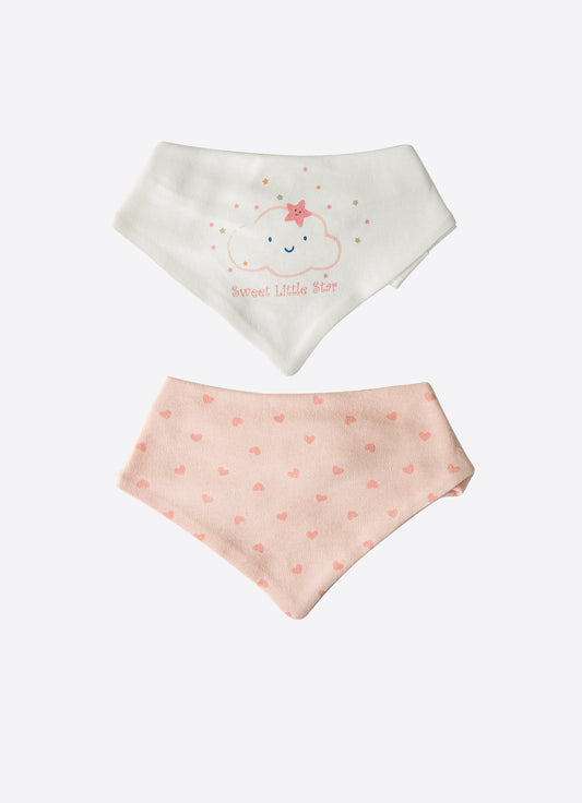 Organic New Dreams 2er-Set Dreieckslätzchen Rosa