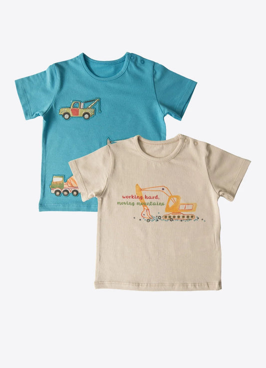 Bio T-Shirt Working Hard 2-Teiliges Set