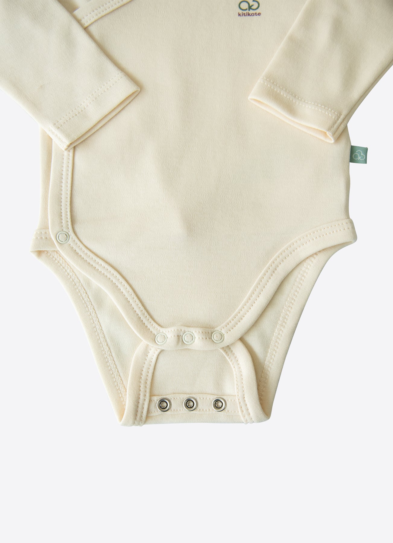 Organic Doppelgröße Langarm Wickel Body Beige Natur New Basic