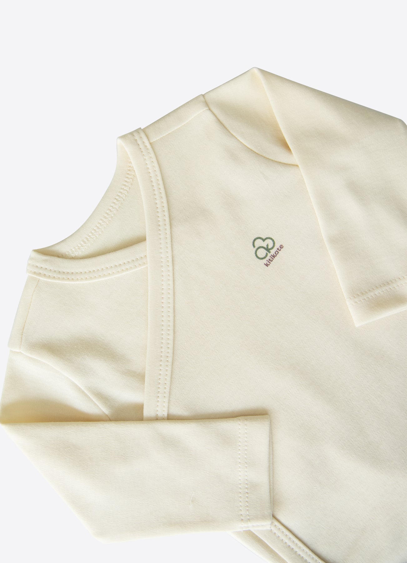 Organic Doppelgröße Langarm Wickel Body Beige Natur New Basic