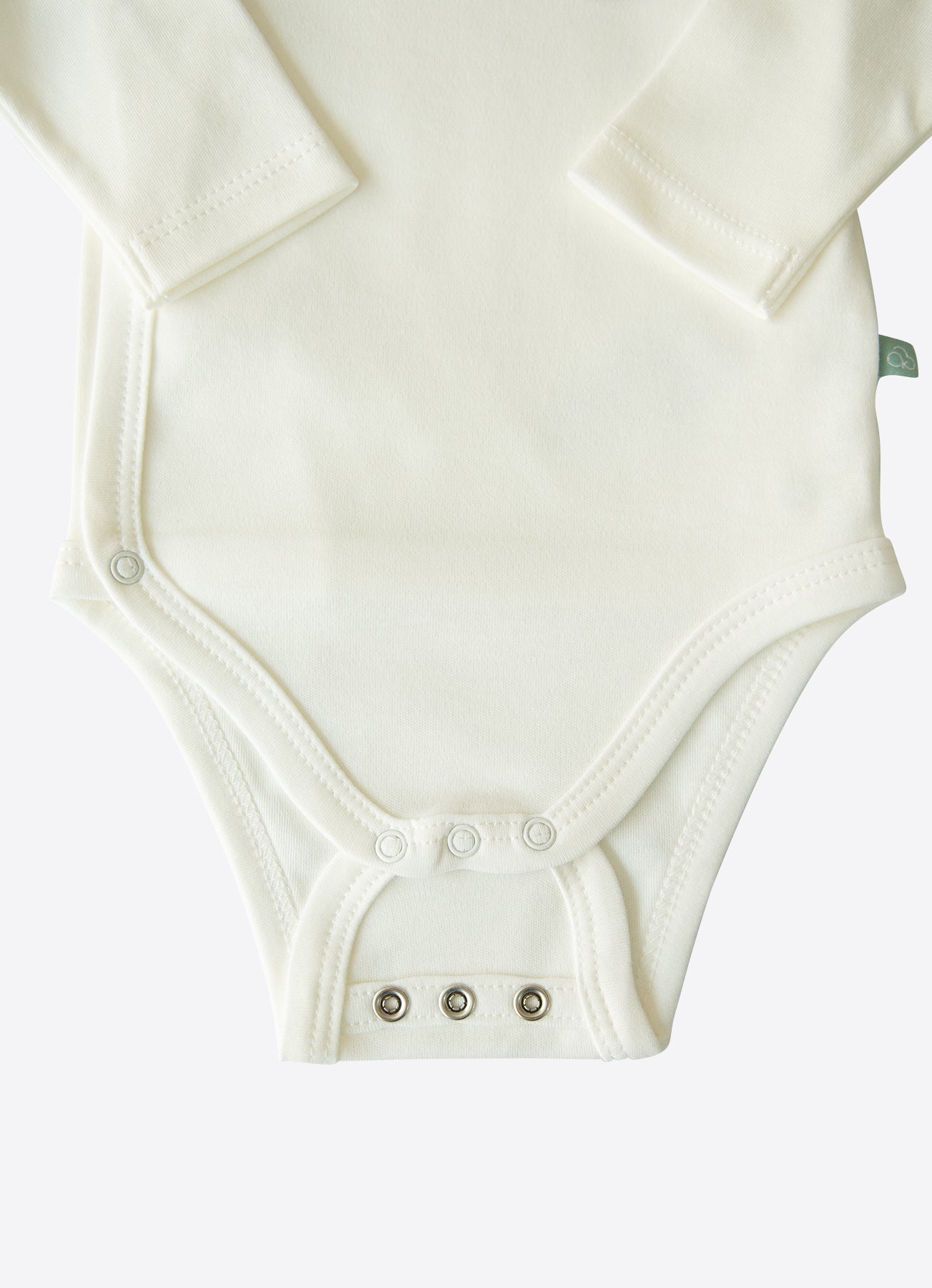 Organic Doppelgröße Langarm Wickel Body Weiß New Basic