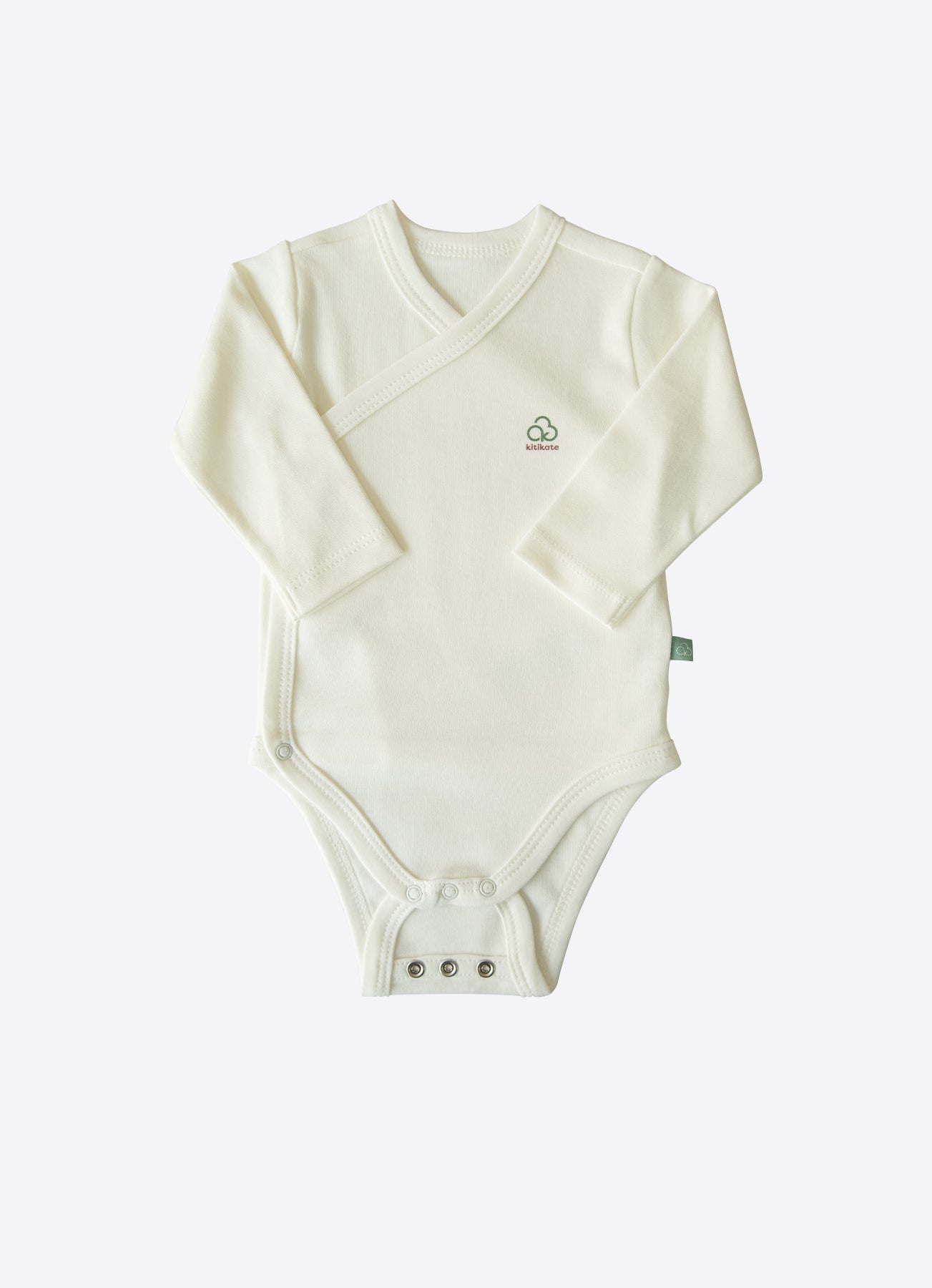 Organic Doppelgröße Langarm Wickel Body Weiß New Basic