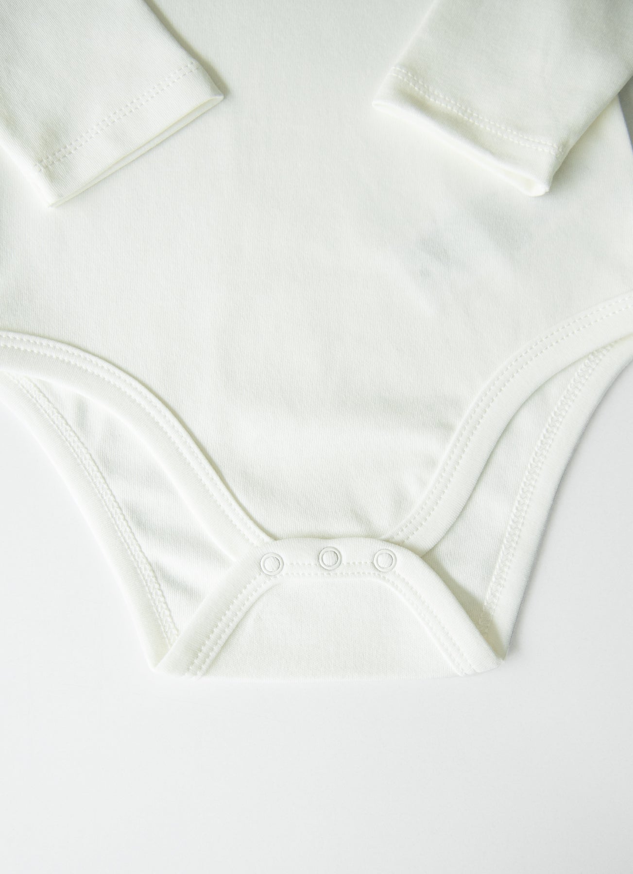 Organic Langarm Body Weiß Ecru New Basic