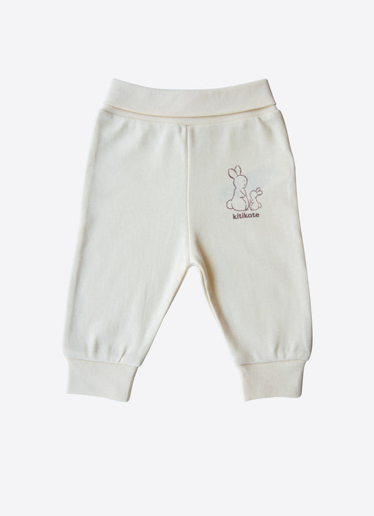 Organic New Basic Hose ohne Füße Beige Natur