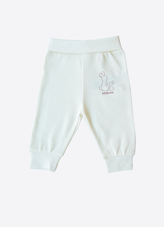 Organic New Basic Hose ohne Füße Weiß Ecru