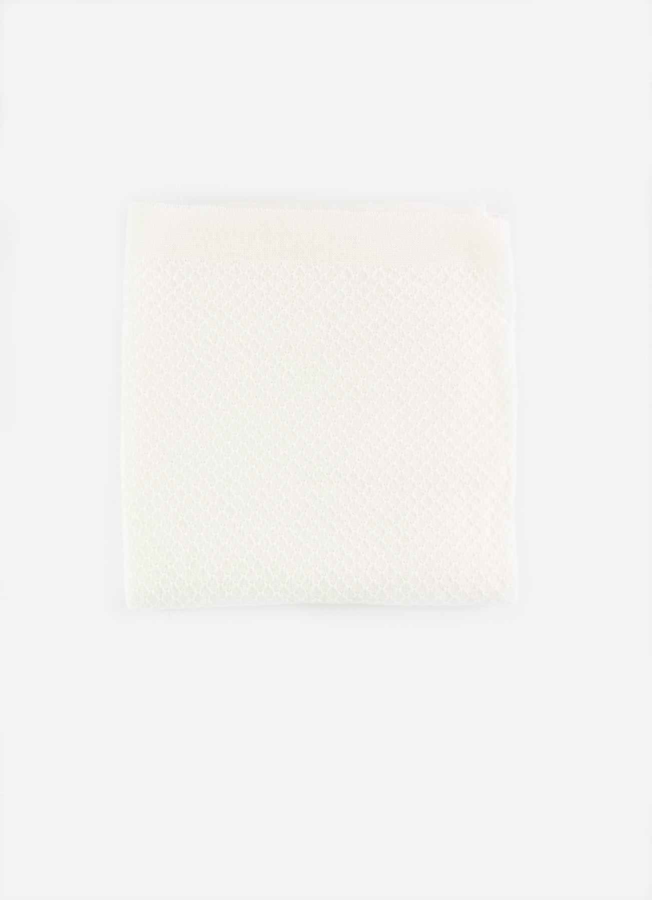 Organic Feine Strickdecke 90x100 cm Weiß Ecru