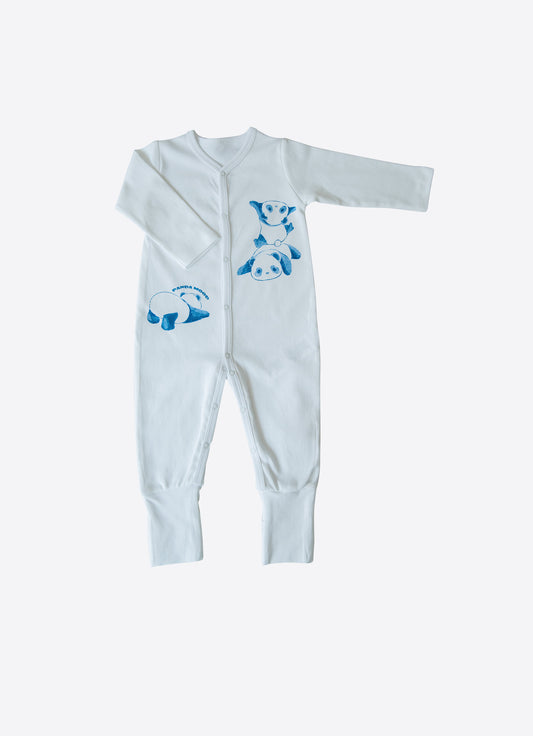 Bio Strampler Weiß Panda Mood Zuby