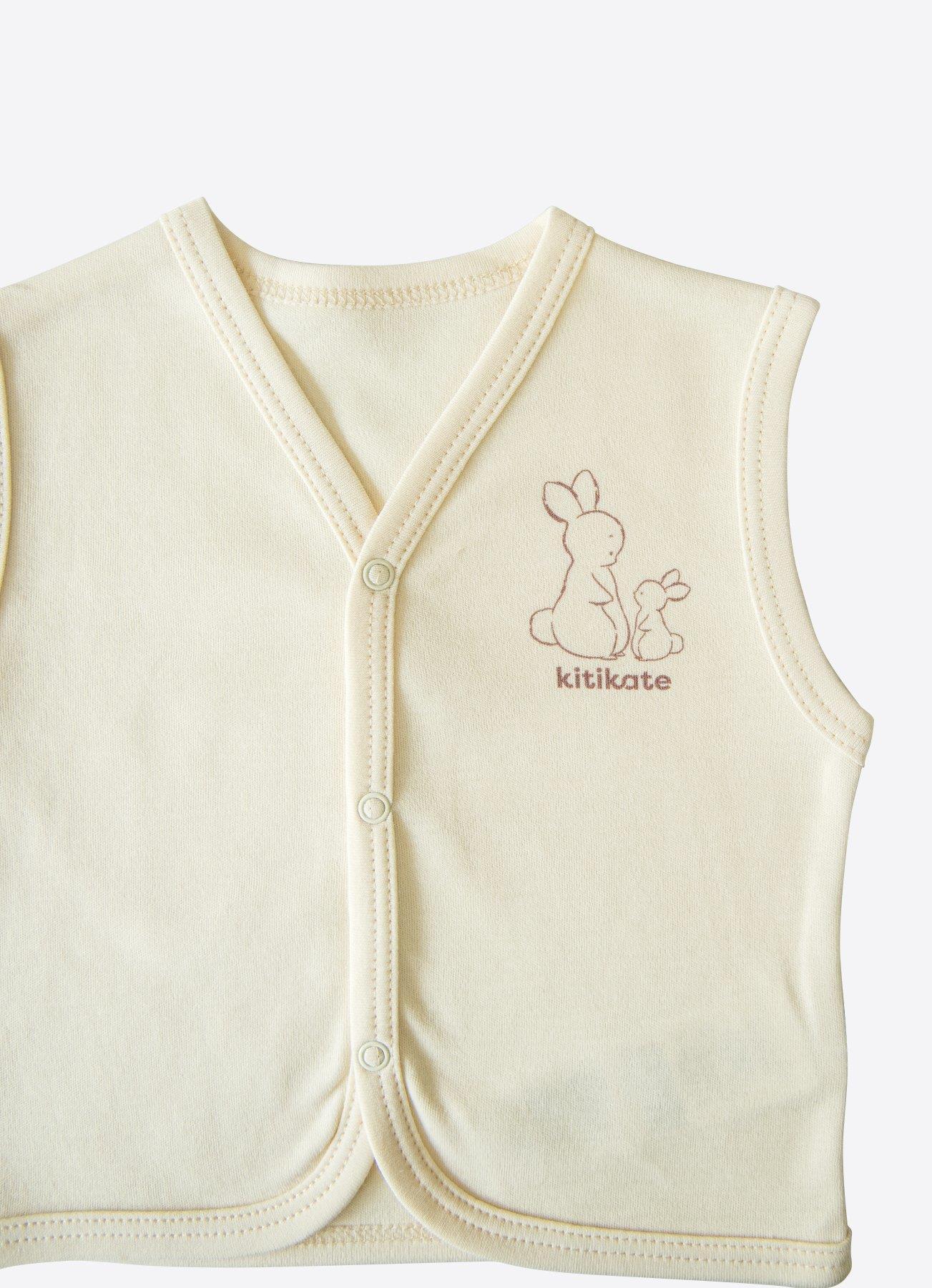 Organic New Basic Weste Cremeweiß