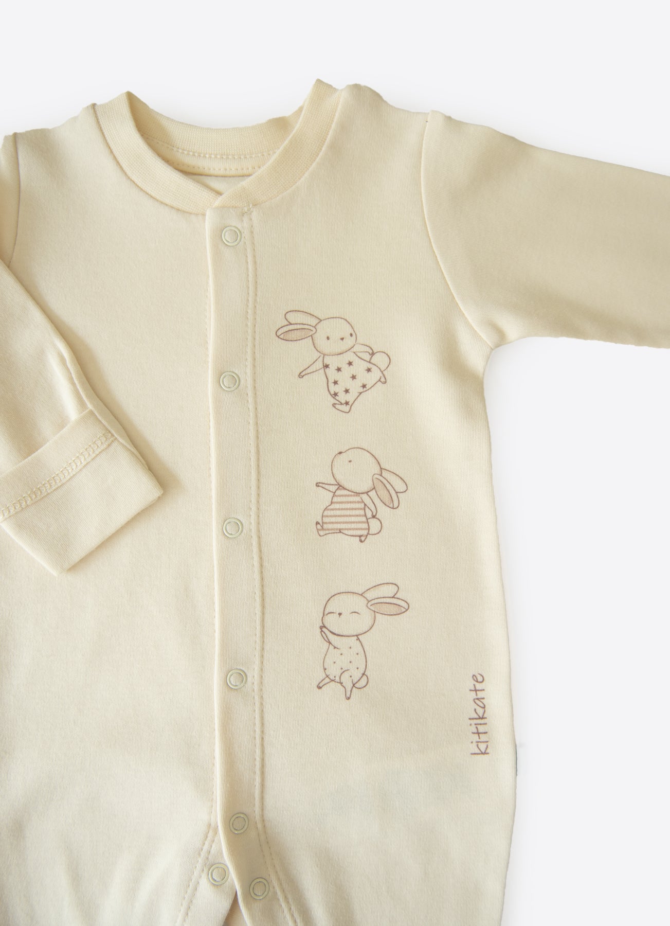 Organic New Basic Overall mit Füßchen Beige