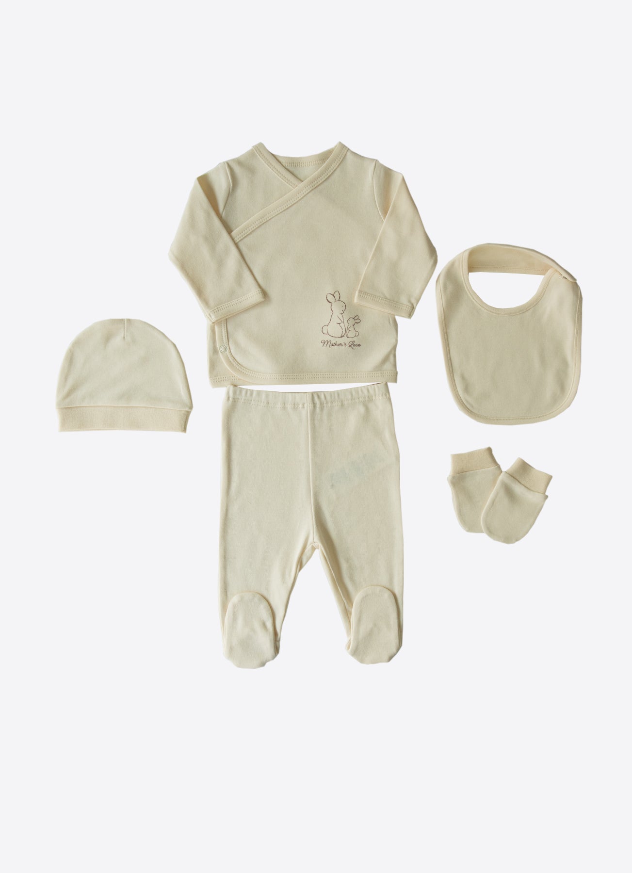Bio Newborn New Basic 5-Teiliges Set Natur