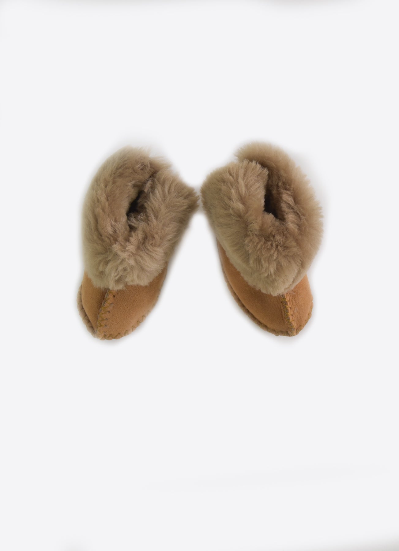 Booties Leder Braun (echtes Lammfell)