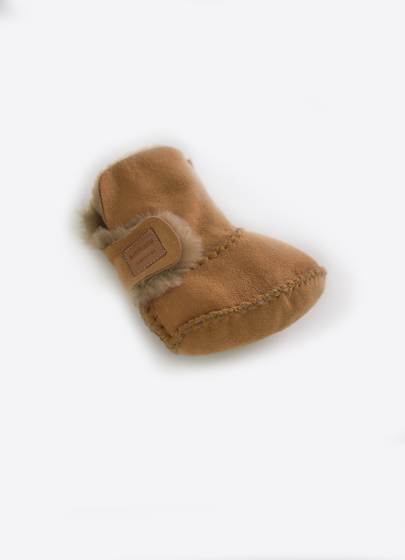 Booties Leder Braun (echtes Lammfell)