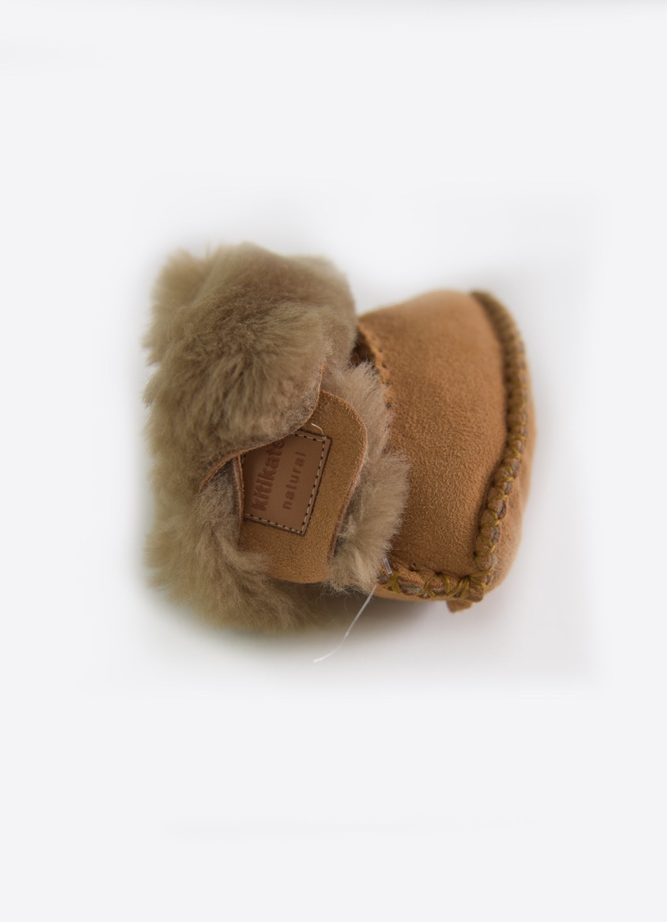 Booties Leder Braun (echtes Lammfell)