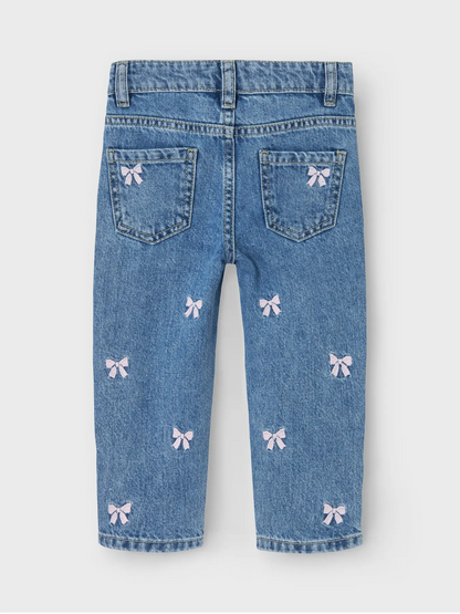 Jeans Mom Medium Blue Denim BOWS