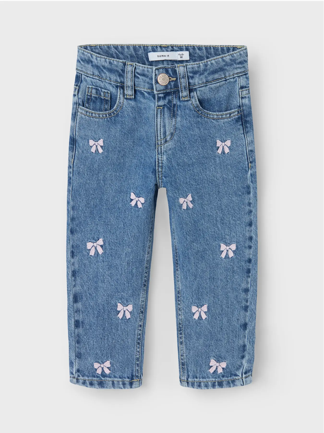 Jeans Mom Medium Blue Denim BOWS