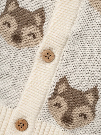 BAUMWOLL STRICKJACKE LAMOE BIRCH