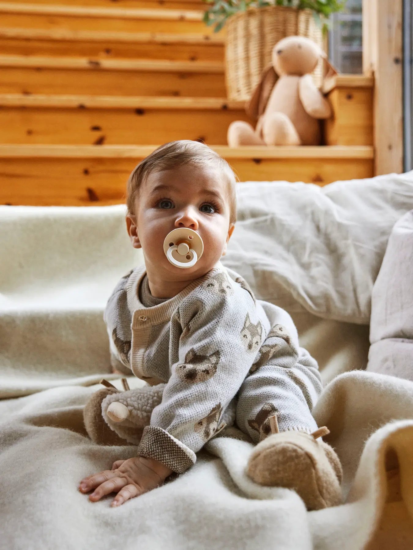 BAUMWOLL STRICKJACKE LAMOE BIRCH