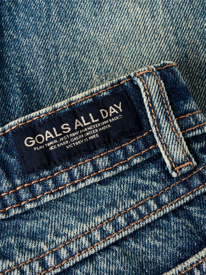 Jeans Tapered Vintage Medium Blue Denim