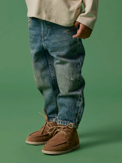 Jeans Tapered Vintage Medium Blue Denim