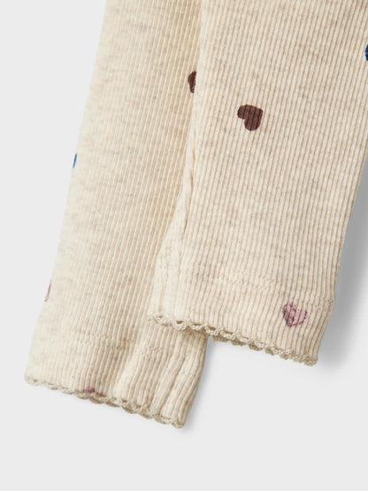 Bio Legging Hearts Peyote Melange