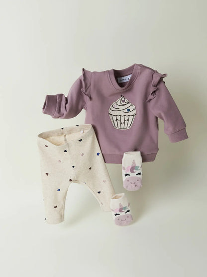 Bio Legging Hearts Peyote Melange
