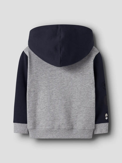 Sweatshirt Cardigan Bru Grey Melange