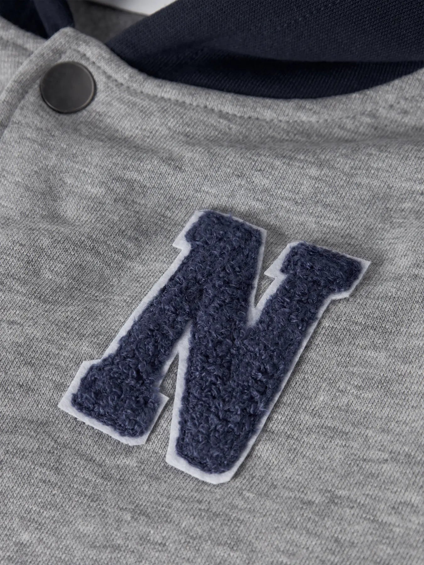 Sweatshirt Cardigan Bru Grey Melange