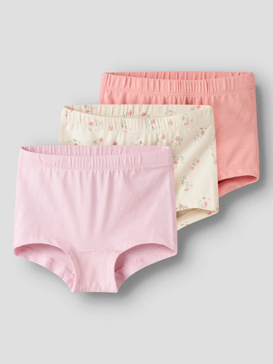 Unterhosen Flowers 3-Teiliges Set Turtledove / Pale Lilac / Mellow Rose