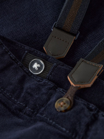 CORD HOSE MIT HOSENTRÄGER BEN NAVY BLAZER