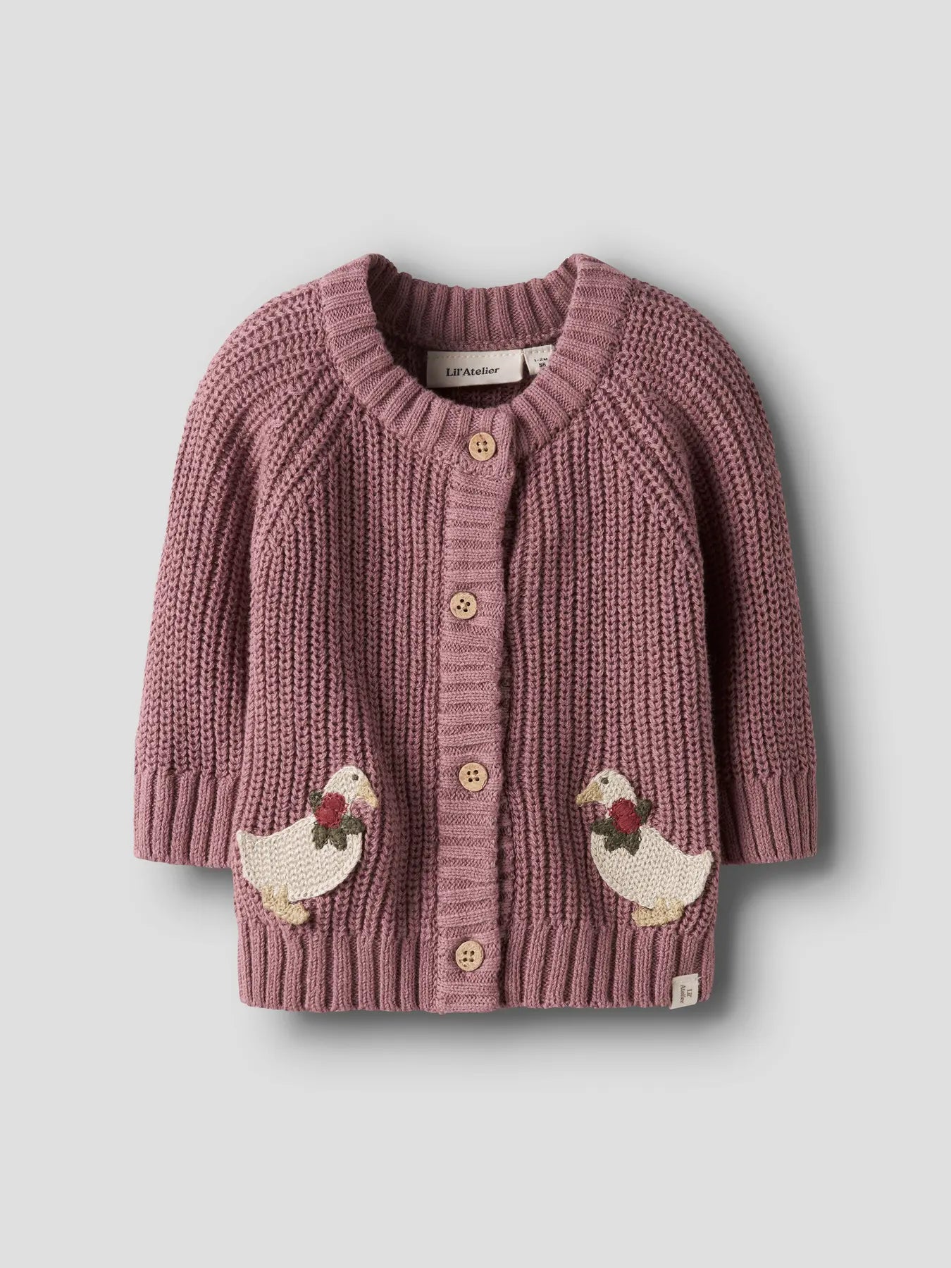 BAUMWOLL STRICKJACKE EMLEN NOSTALGIA ROSE