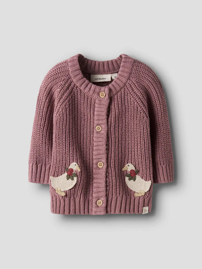 BAUMWOLL STRICKJACKE EMLEN NOSTALGIA ROSE