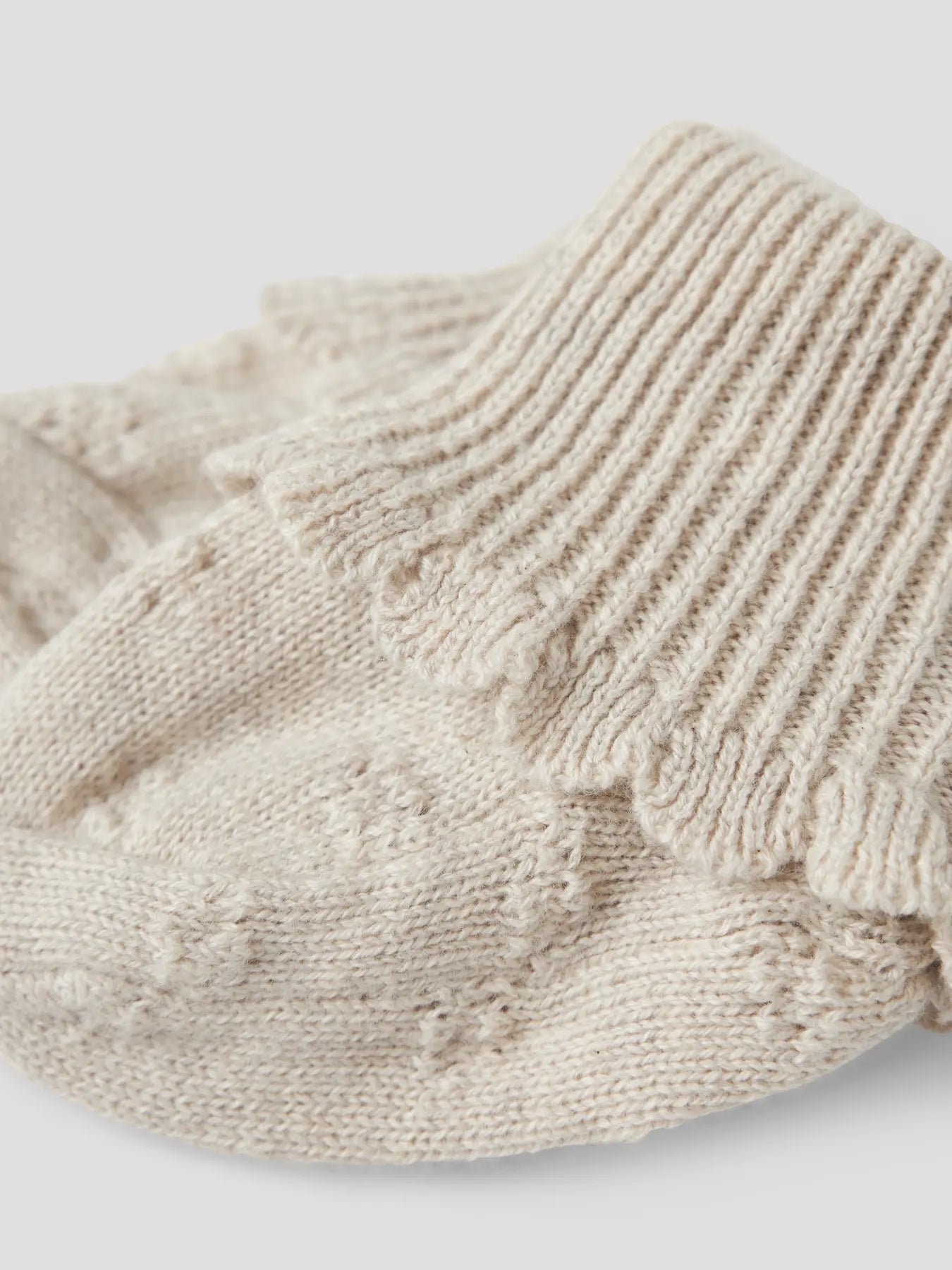 STRICKSCHÜHCHEN BIO BAUMWOLLE SULLY PEYOTE MELANGE