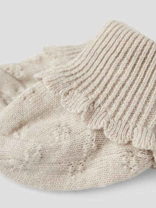 STRICKSCHÜHCHEN BIO BAUMWOLLE SULLY PEYOTE MELANGE