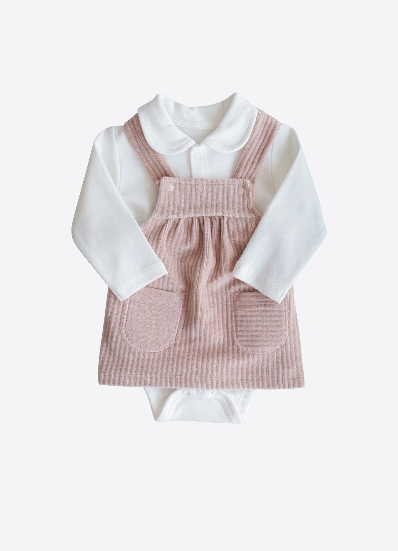 Bio Kleid Adela 2-Teiliges Set mit Kragen Body Powder