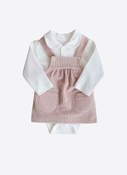 Bio Kleid Adela 2-Teiliges Set mit Kragen Body Powder