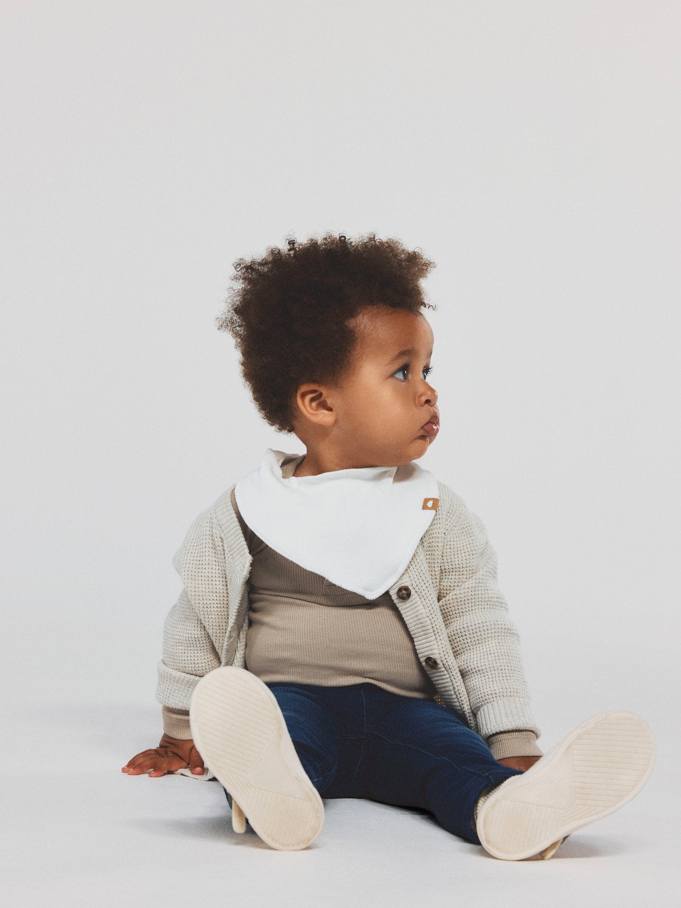 WAFFELSTRICK STRICKJACKE BUBBA PEYOTE MELANGE