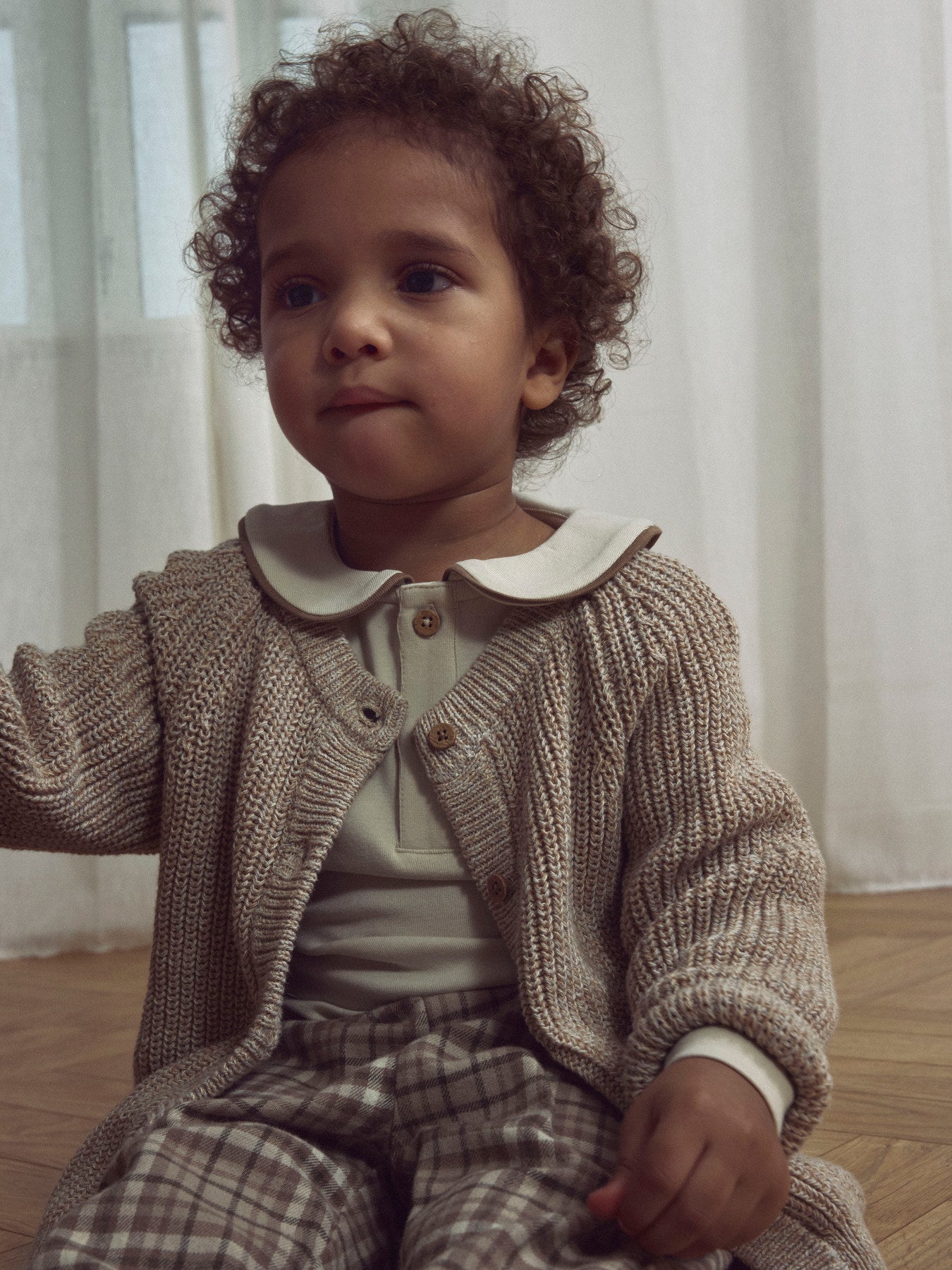 CARDIGAN SWEATSHIRT ROKKO OXFORD TAN MELANGE