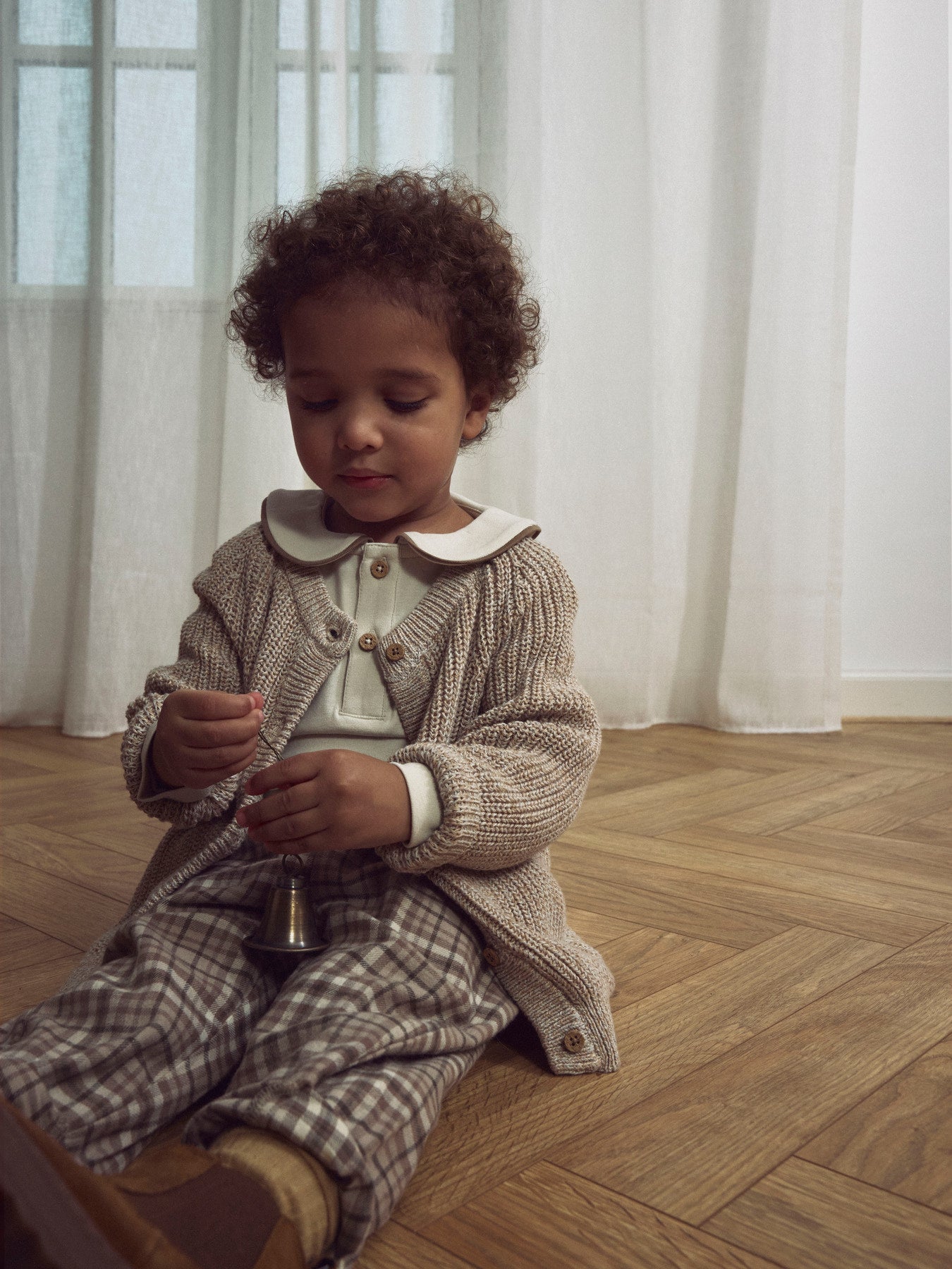 CARDIGAN SWEATSHIRT ROKKO OXFORD TAN MELANGE