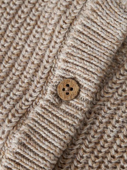 CARDIGAN SWEATSHIRT ROKKO OXFORD TAN MELANGE