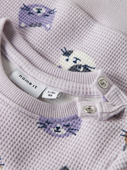 SWEATSHIRT TAMMIE LILAC MARBLE