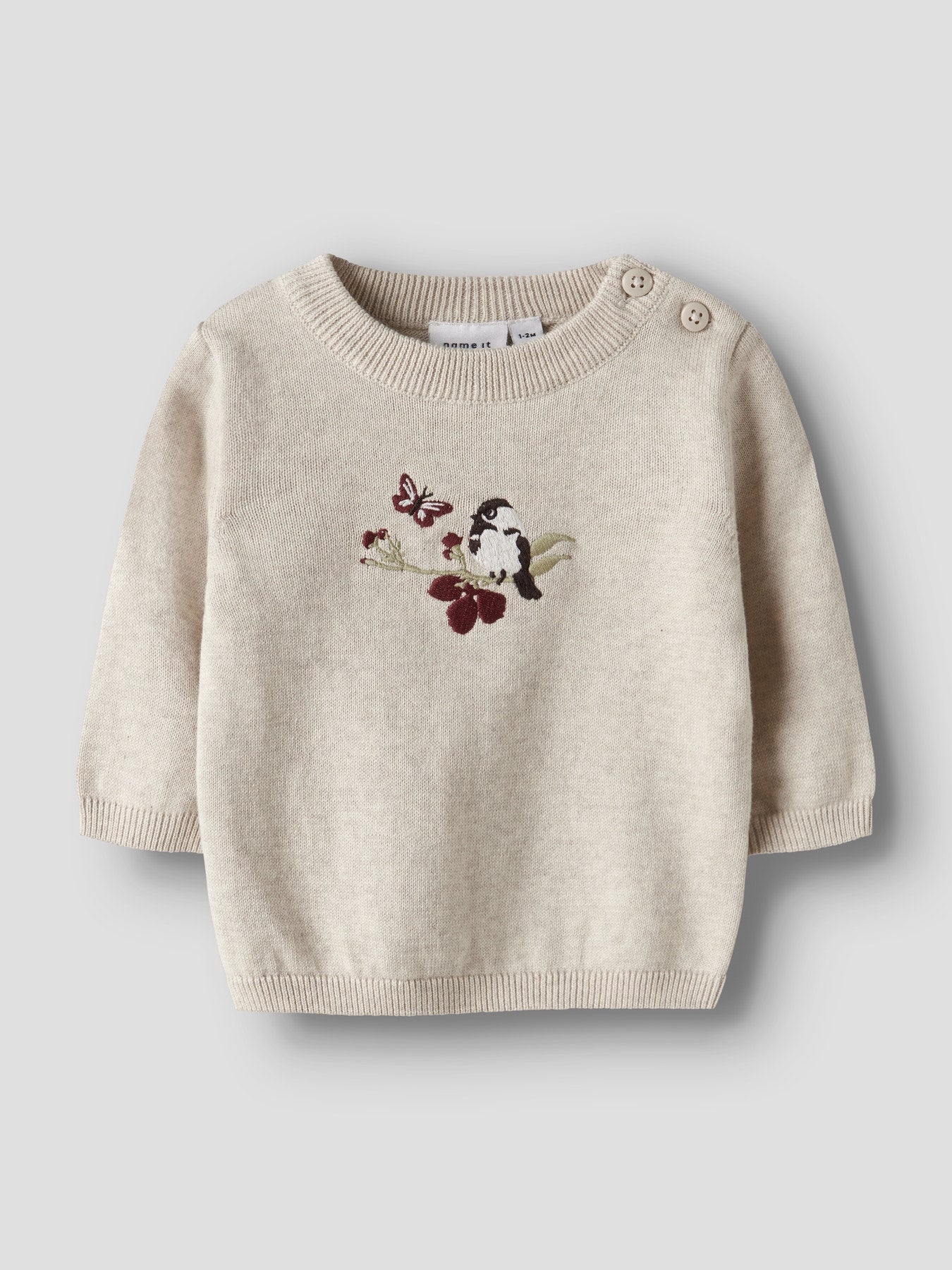 BIO-BAUMWOLL STRICKPULLOVER BIRD